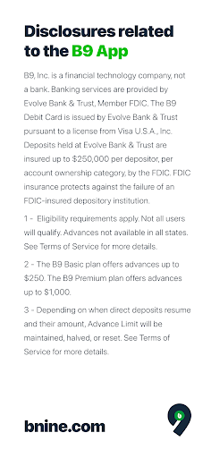 B9: Cash Advance & Banking
