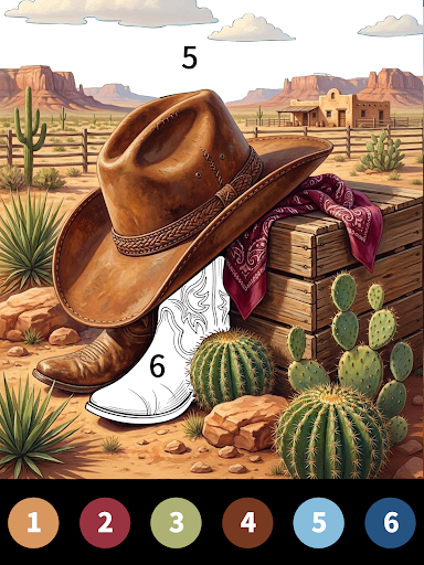 Wild West Color by Number Book