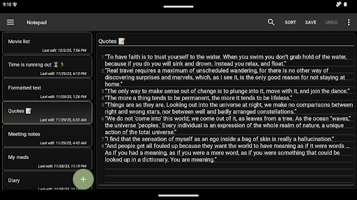 Notepad - simple notes