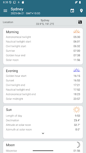 Sun Position: Sunrise/set PRO