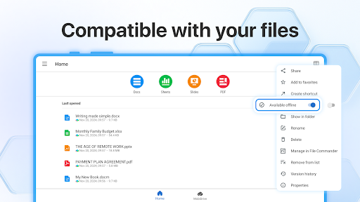 MobiOffice: Word, Sheets, PDF