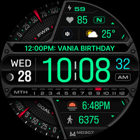 MD307 Digital watch face