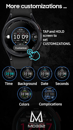 MD332 Digital watch face