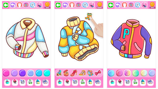 Dress Coloring Game Glitter