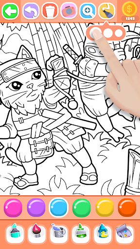 Boys Ninja Coloring & Memory