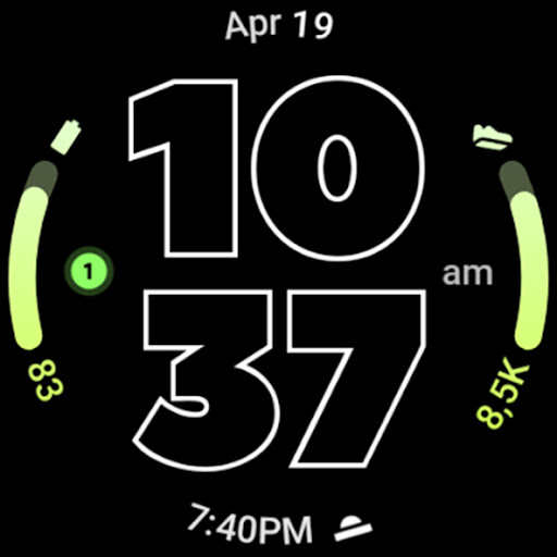 Outlined Watch Face