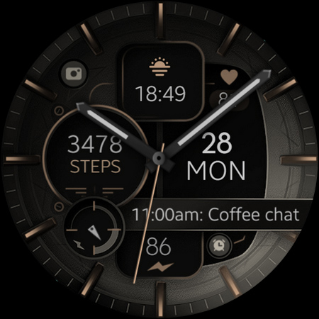 Dream 132 bronze watch face