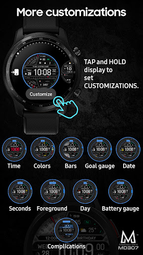 MD307 Digital watch face