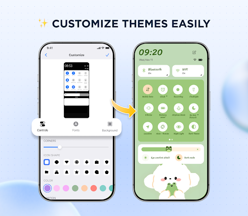 Quick Control Widgets, Themes