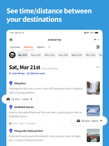 Wanderlog - Trip Planner App