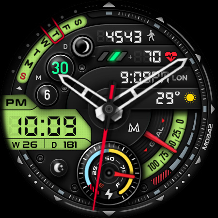 MD242 Hybrid watch face