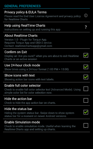 Realtime Charts for Torque Pro