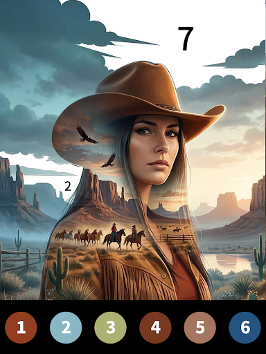Wild West Color by Number Book