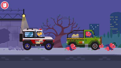 Dinosaur Police Car Games kids