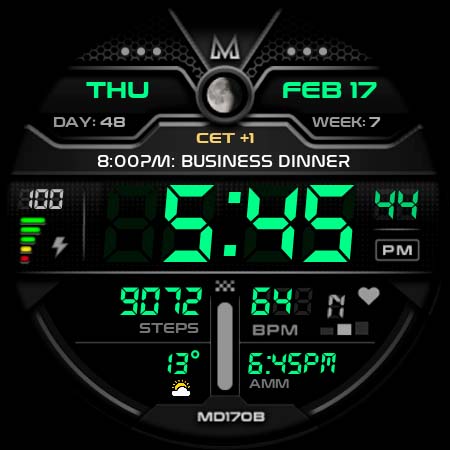 MD170B Digital watch face