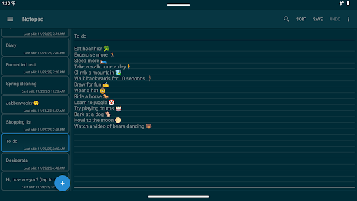 Notepad - simple notes