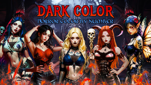 Dark, Horror Color by Number
