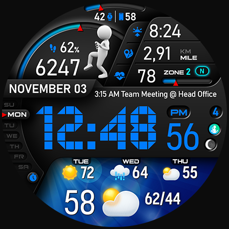 PER23 Digital Watch Face
