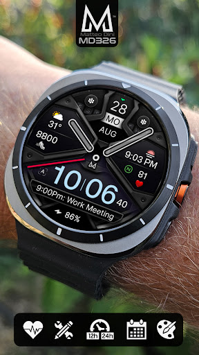 MD326 3D Modern Watch Face