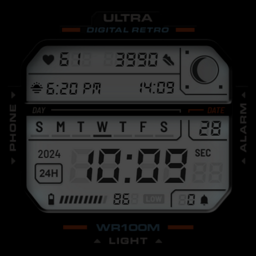 ULTRA Digital Retro watch face