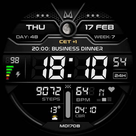 MD170B Digital watch face