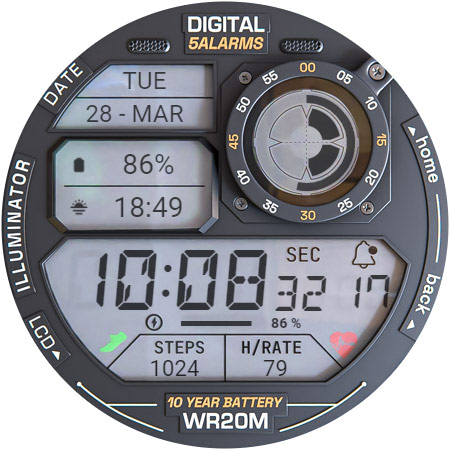 ILLUMINATOR Digital Watch face
