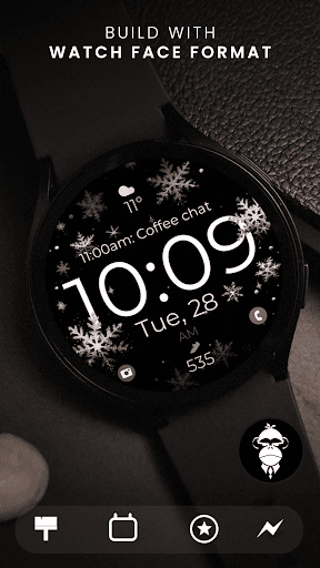 Snowflake rose gold watch face