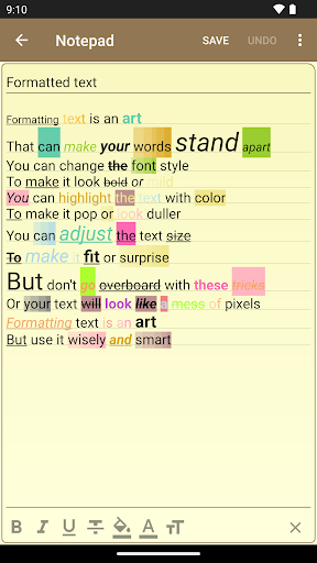 Notepad - simple notes
