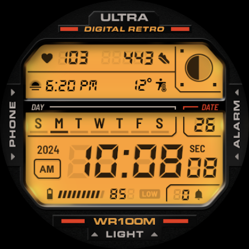 ULTRA Digital Retro watch face