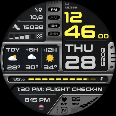 MD339 Digital watch face