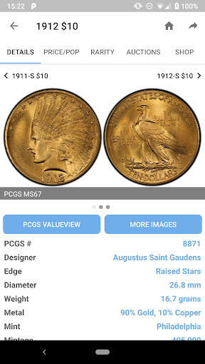 PCGS CoinFacts - U.S. Coin Val