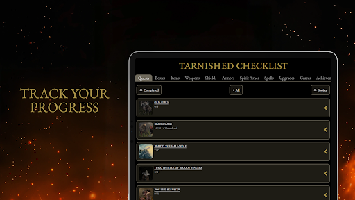 Tarnished Checklist Premium