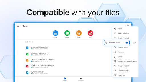 MobiOffice: Word, Sheets, PDF