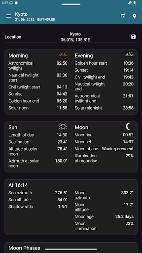 Sun Position: Sunrise/set PRO