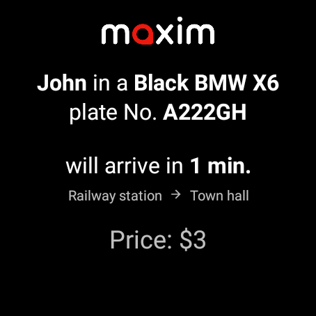 maxim — order a taxi & food