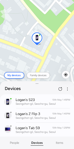 Samsung Find: Location Sharing
