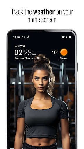 Transparent clock weather Pro