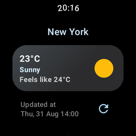 Weather Complications: Wear OS