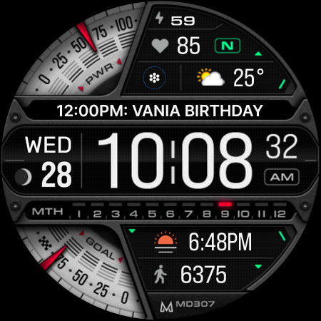 MD307 Digital watch face