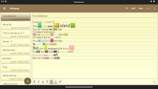 Notepad - simple notes
