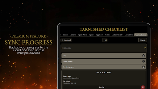 Tarnished Checklist Premium