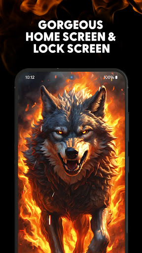 Fire Wallpaper Theme Lone Wolf