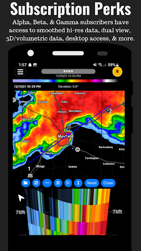 RadarOmega: Doppler Radar App