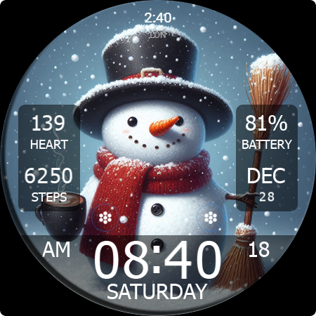 Key WF55 Snowman Watch Face