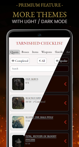 Tarnished Checklist Premium