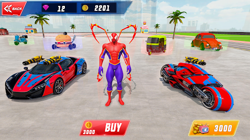 Spider Robot Hero Car Games