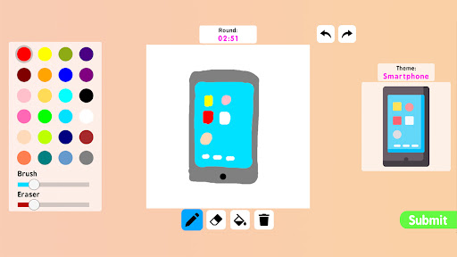 Coloring games: speed drawing
