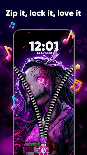 Zipper Lock Screen & Wallpaper