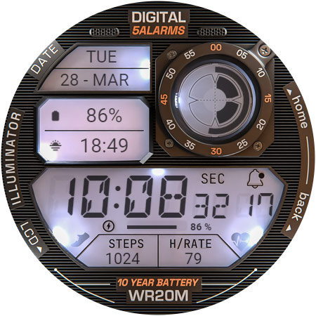 ILLUMINATOR Digital Watch face