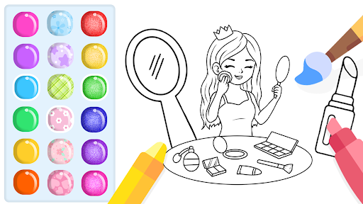 Glitter Beauty Coloring Pages